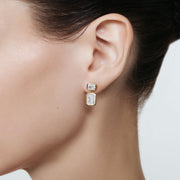 Emerald Baguette Drop Earring