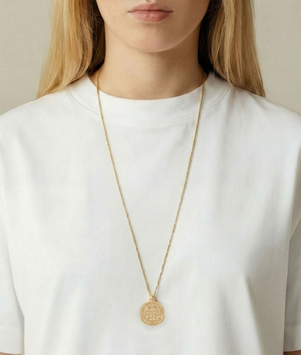 Vittoria Coin Necklace in Gold by SHASHI – SHOP SHASHI