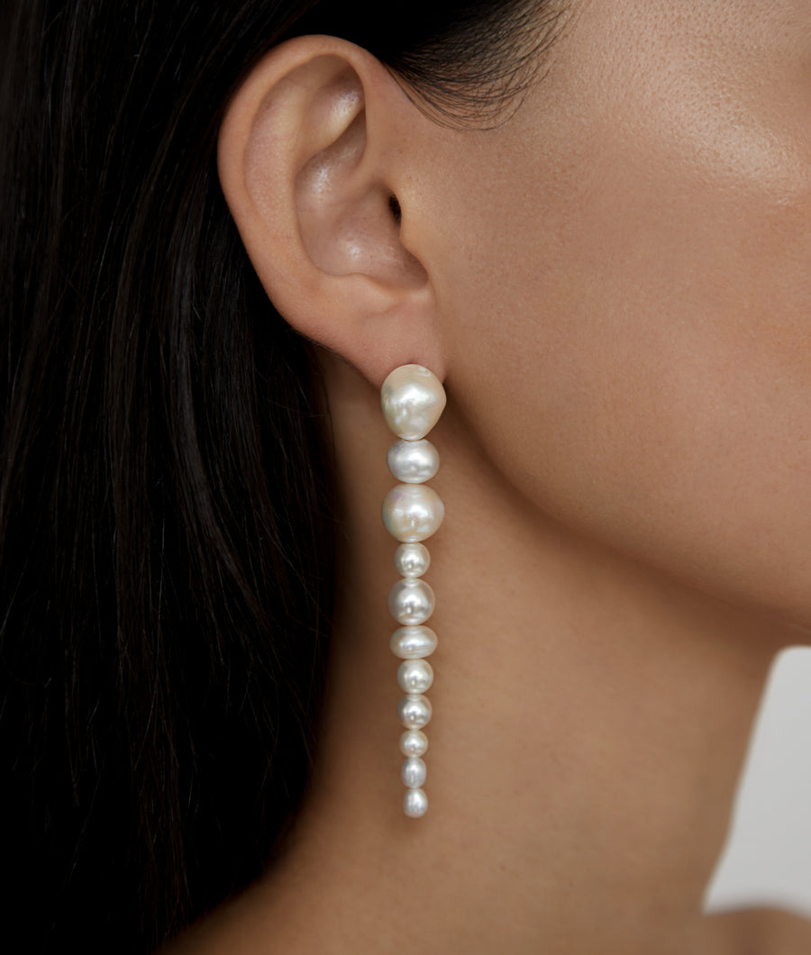 Pema Pearl Drop Earring | SHASHI Pearl Earring