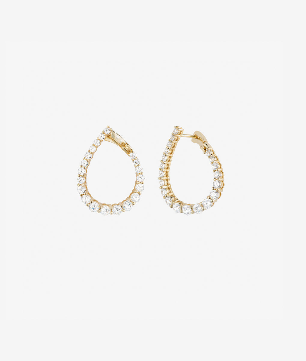 Pave Twist Hoop | SHASHI Pave Hoops