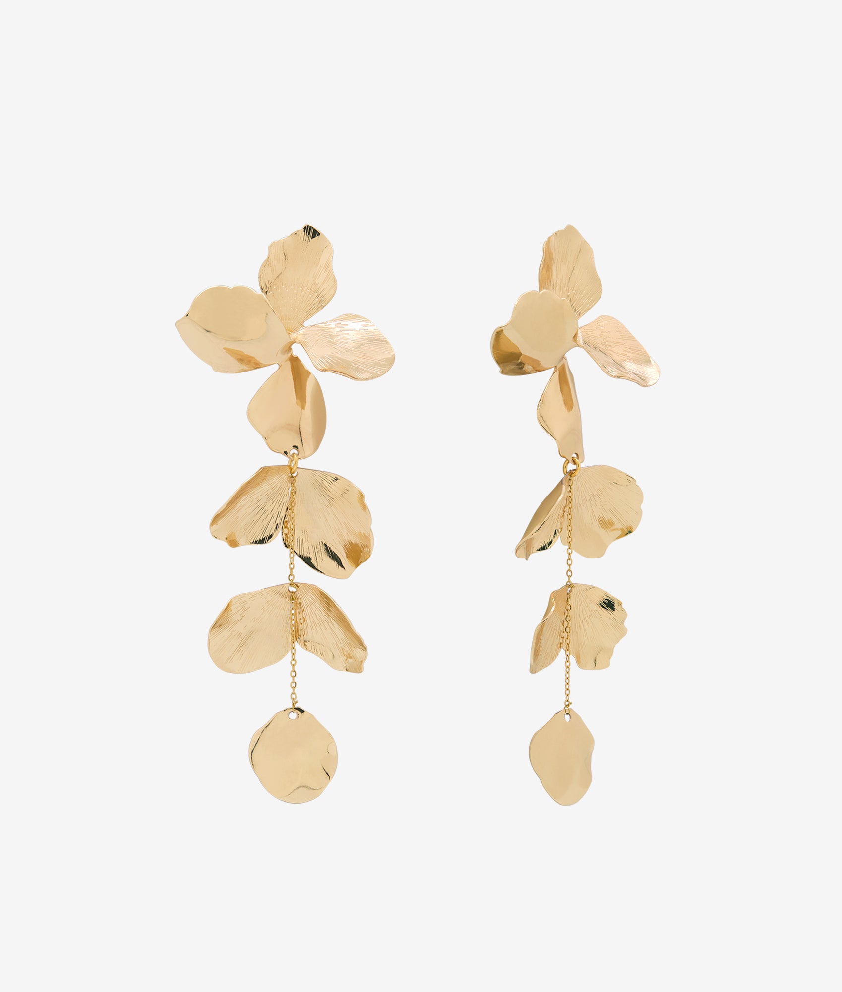 Ruellia Large Flower Earring in Gold and Silver by SHASHI Ruellia Large Flower Earring in Gold and Silver by SHASHI