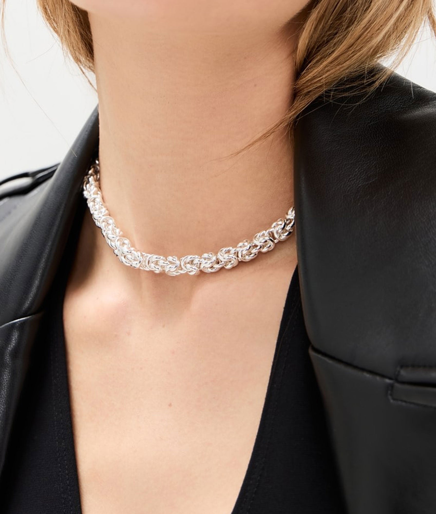 Byzantine Chain Necklace in Sterling Silver by SHASHI – SHOP