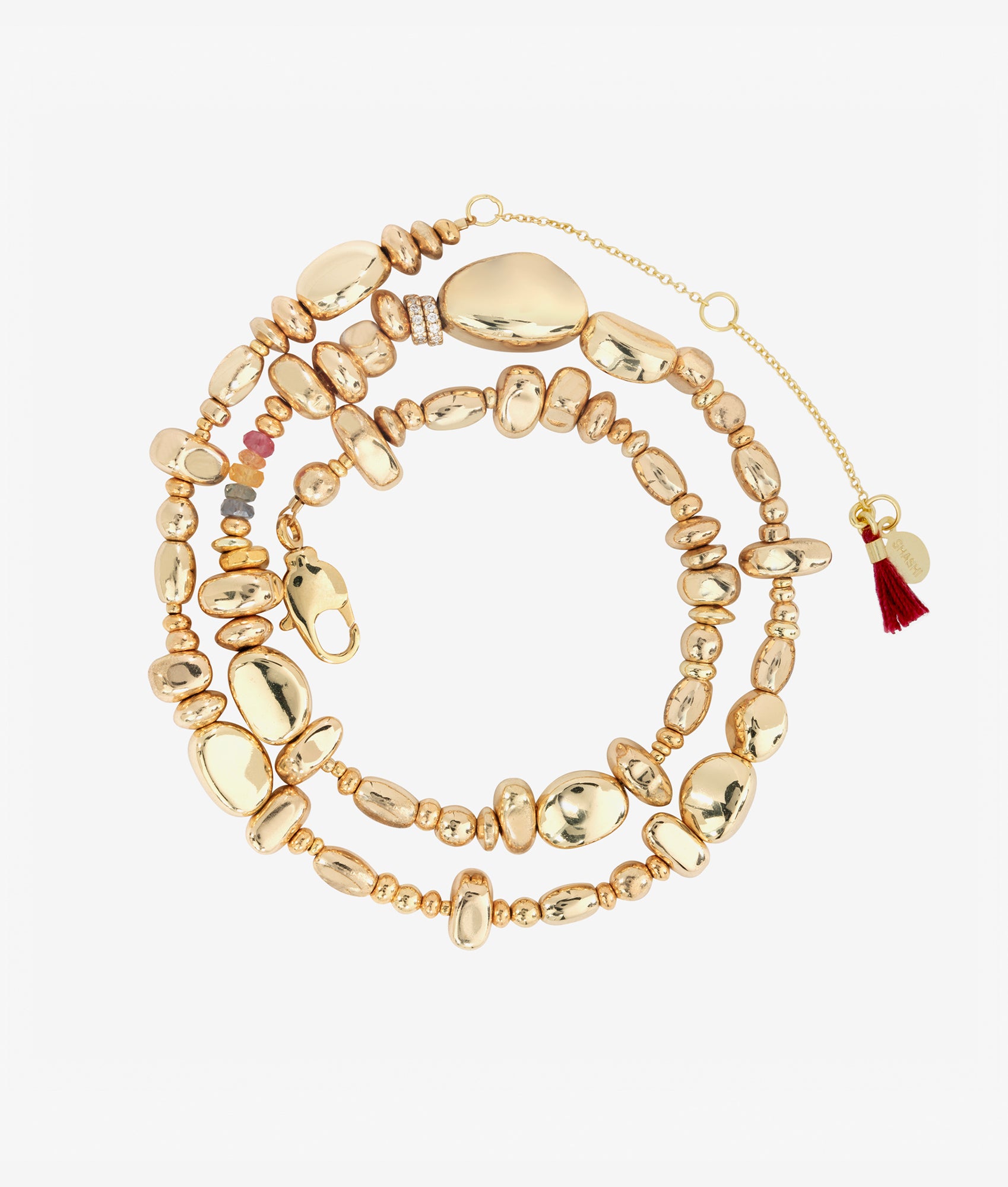 Astro Necklace | SHASHI Gold Beaded Necklace