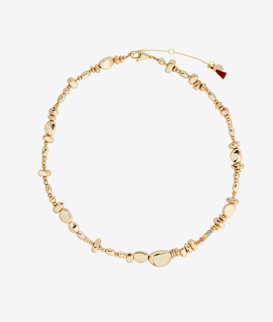 Astro Necklace | SHASHI Gold Beaded Necklace