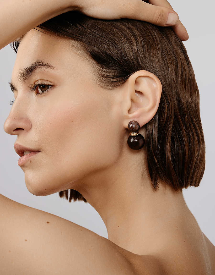 Bois Earring in Brown