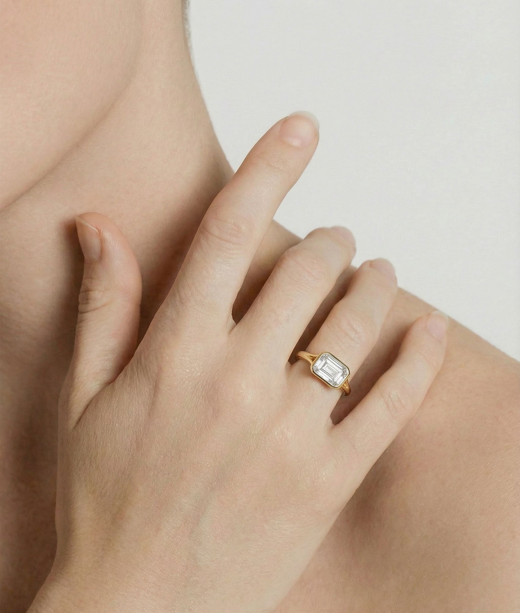 Emerald Baguette Bezel Ring