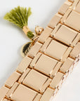 Gold Checker Bracelet | SHASHI Beaded Bracelet