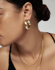 Machina Gold Hoop Earrings | SHASHI