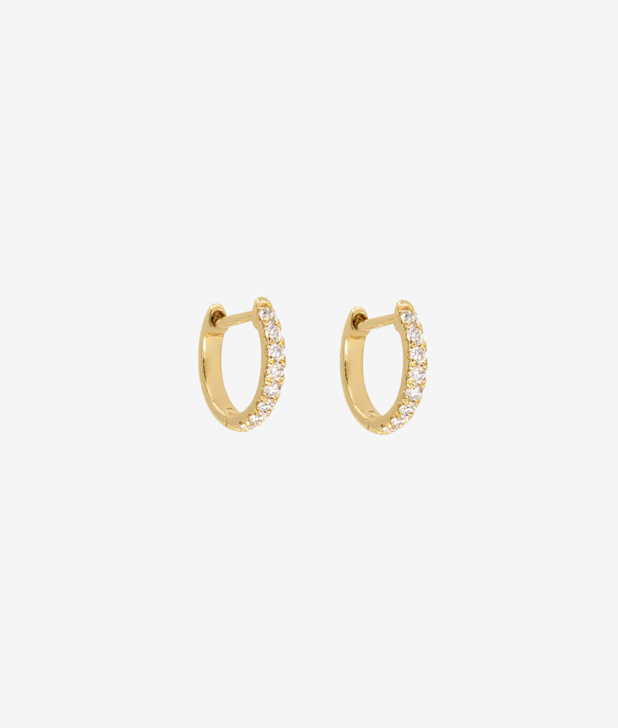 Micro Teeny Tiny Pave Huggie