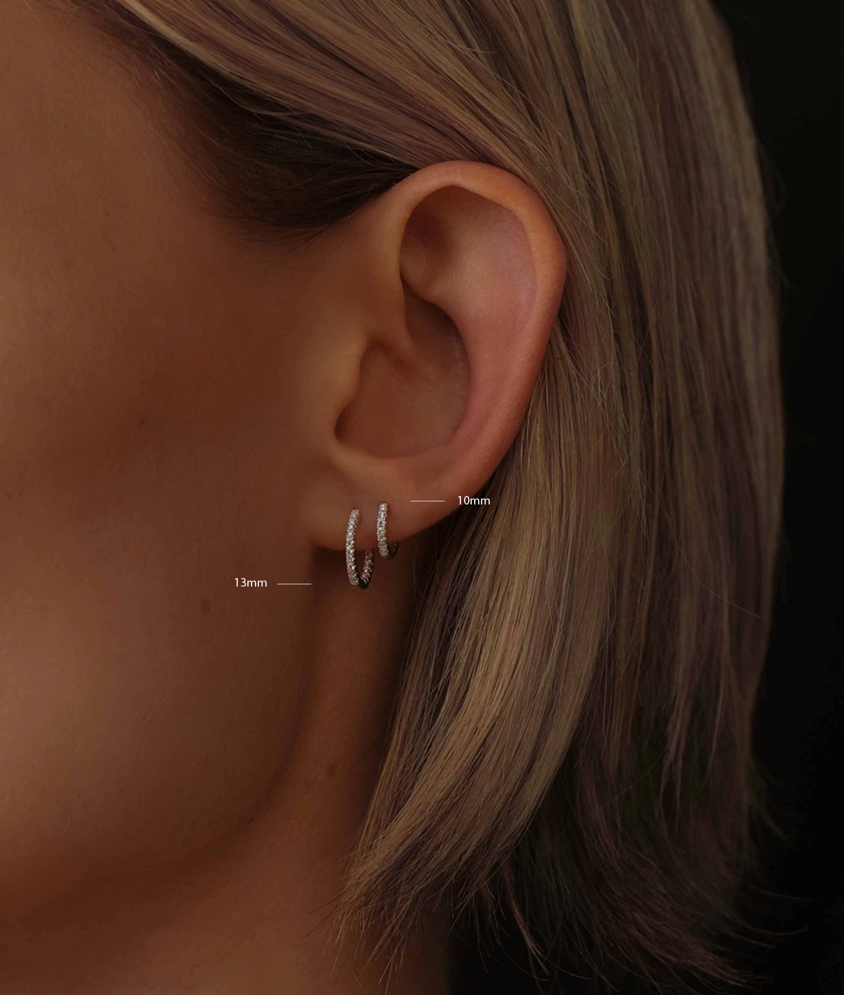 Micro Teeny Tiny Pave Huggie