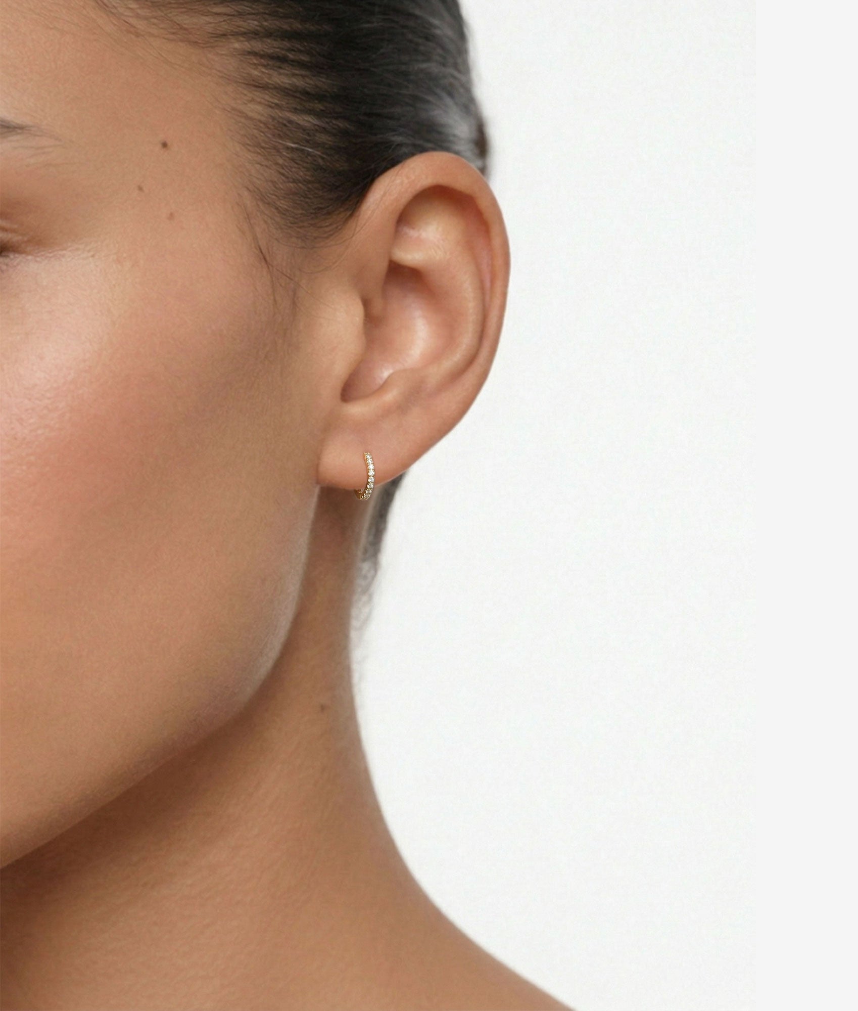 Micro Teeny Tiny Diamond Huggie