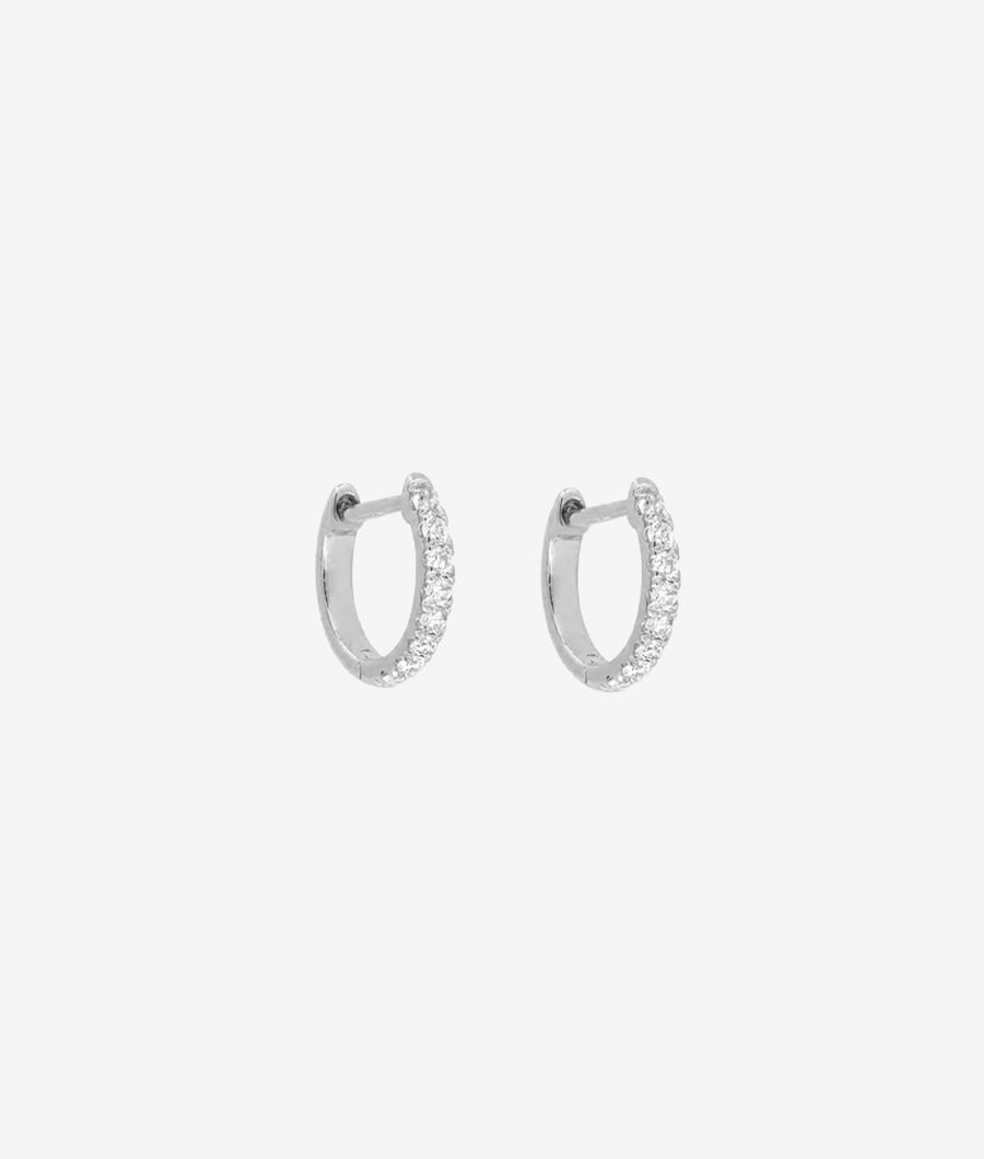 Micro Teeny Tiny Pave Huggie