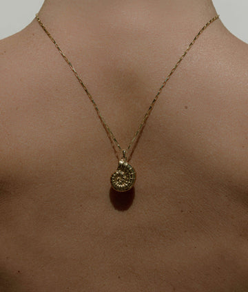 Mykonos Necklace -  Shell gold Pendant Necklace | SHASHI