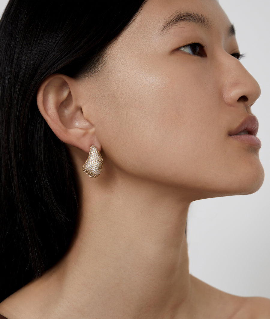 Odyssey Pavé Earring | SHASHI Chunky Gold Earring