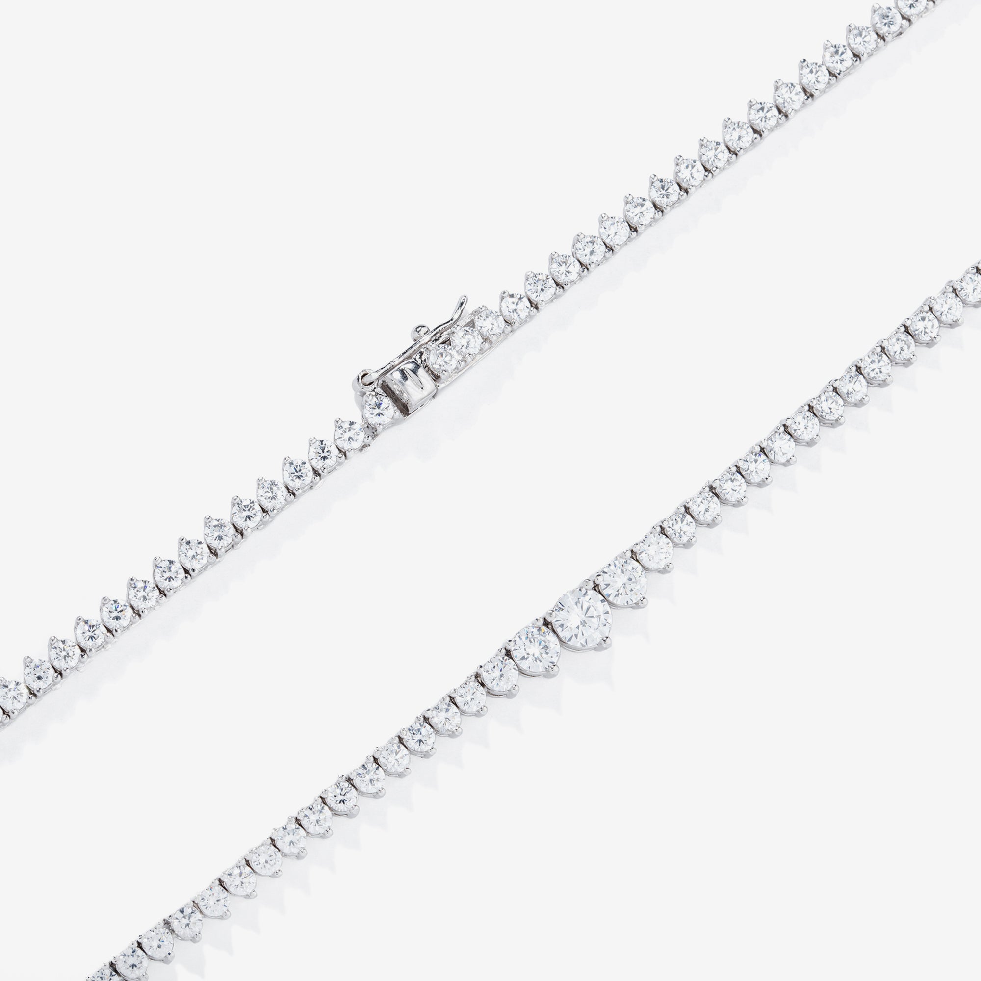 Graduated Diamond Tennis Necklace