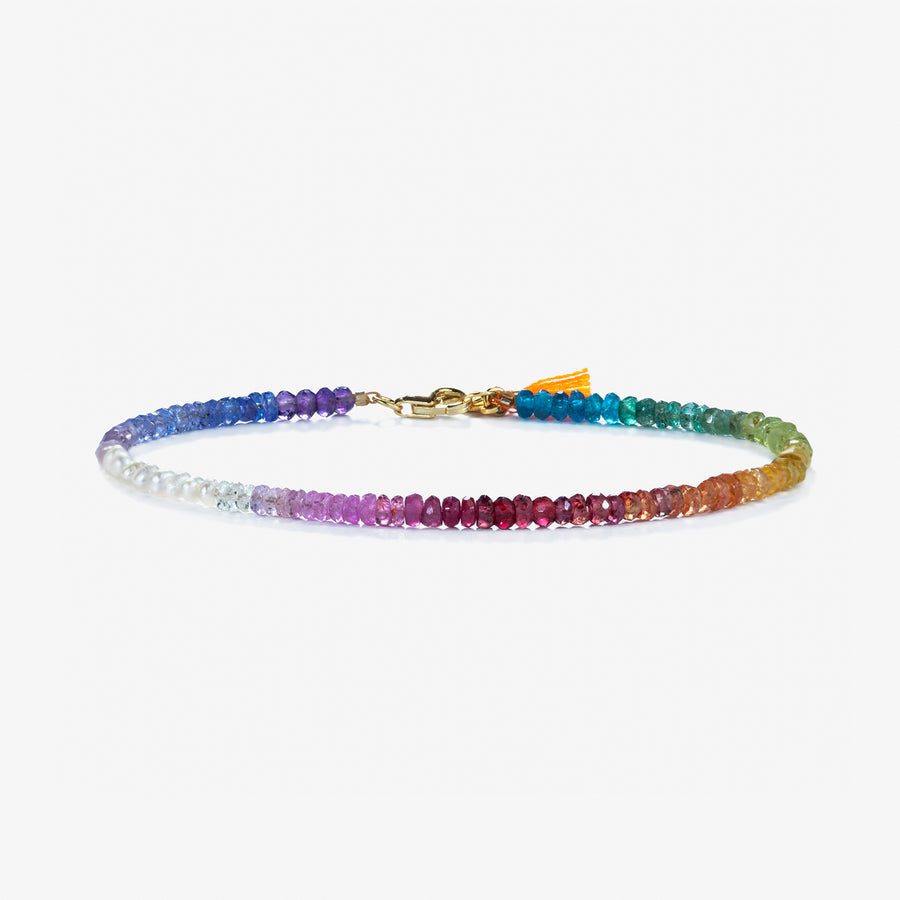 Natasha Bracelet, Rainbow Pearl | SHASHI Beaded Bracelet