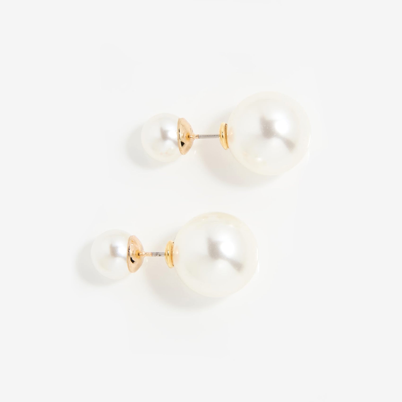 Double Ball Pearl Earring