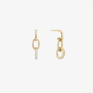 Link Pave Drop Earring | SHASHI Link Earring