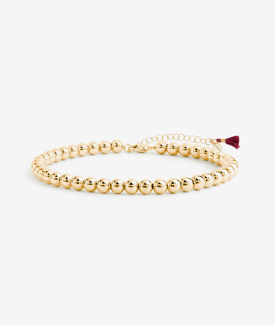 Paloma Clasp Bracelet | SHASHI Gold Ball Bracelet