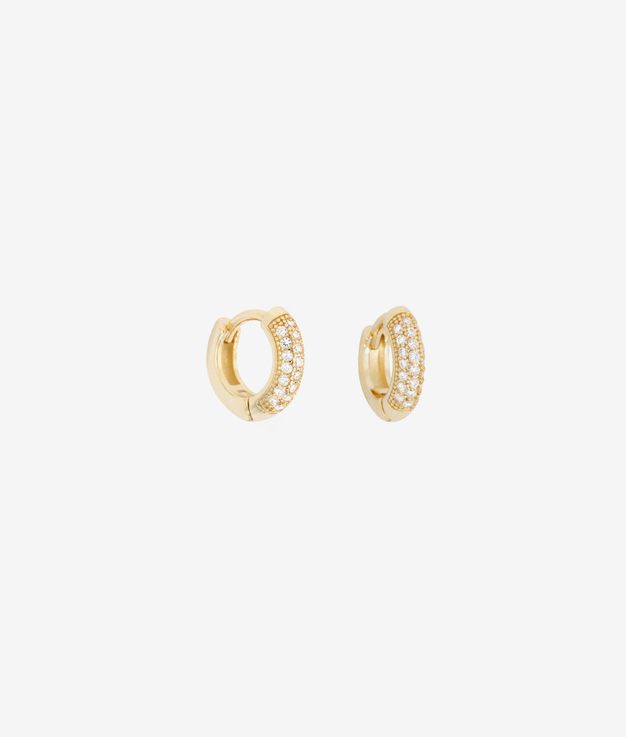 Baby Dominique Pave Hoop | SHASHI Huggie