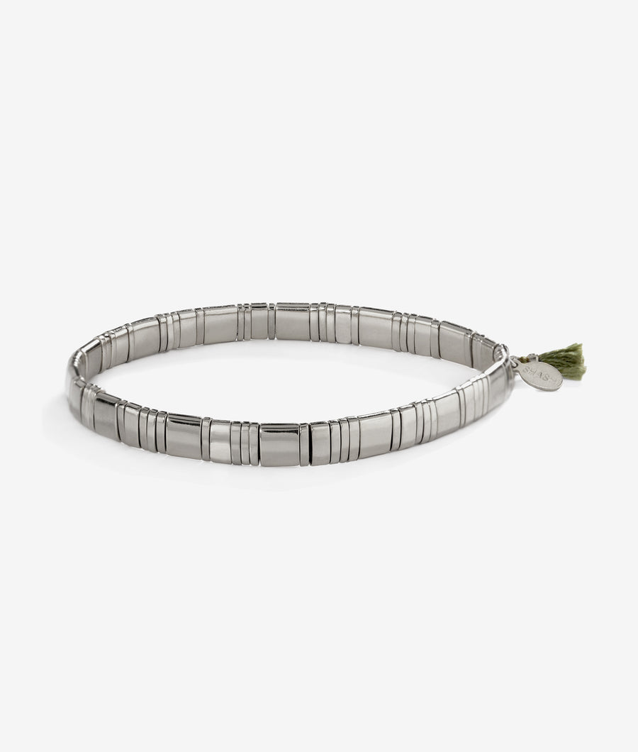 Tilu Bracelet, Silver | SHASHI Beaded Bracelet
