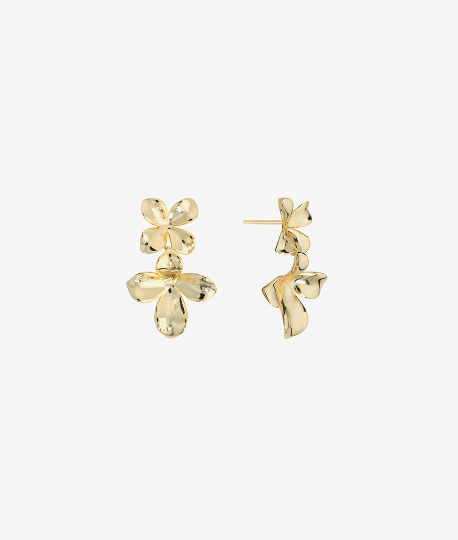 Double Flower Drop Earring | SHASHI Flower Earring