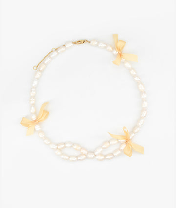 The Pearl Bow Necklace | SHASHI Bow Necklace
