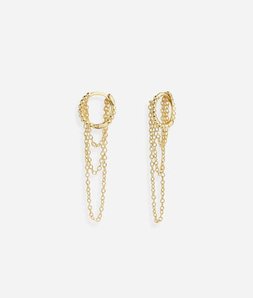 Adisa Huggie Earrings | SHASHI Chain Huggie