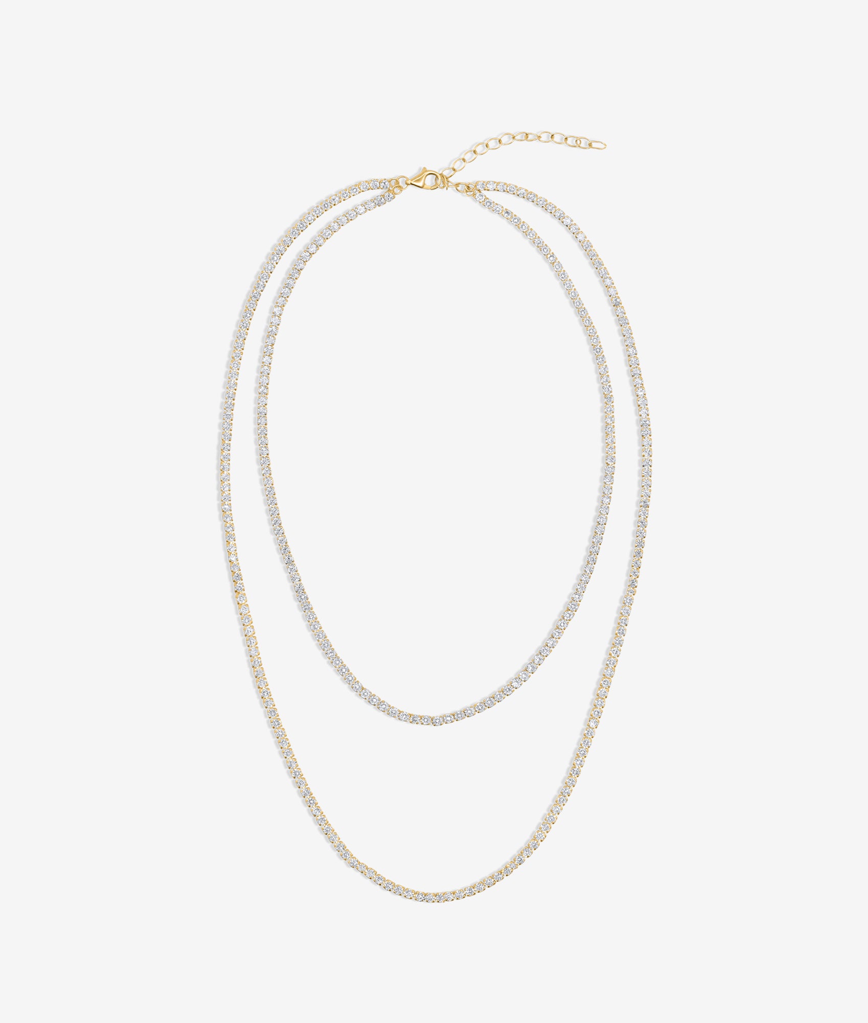 Diamond Tennis Layered Necklace