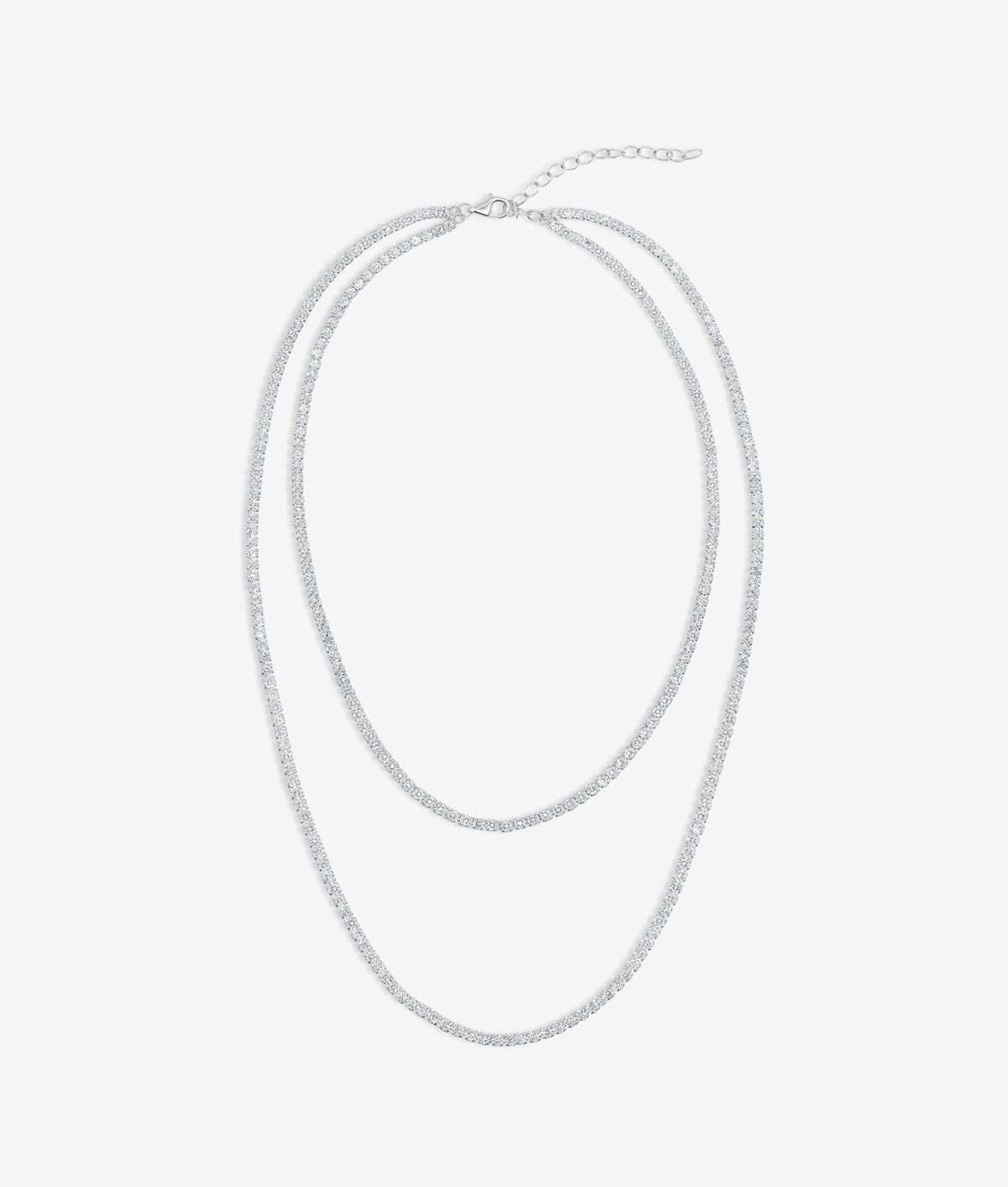 Diamond Tennis Layered Necklace