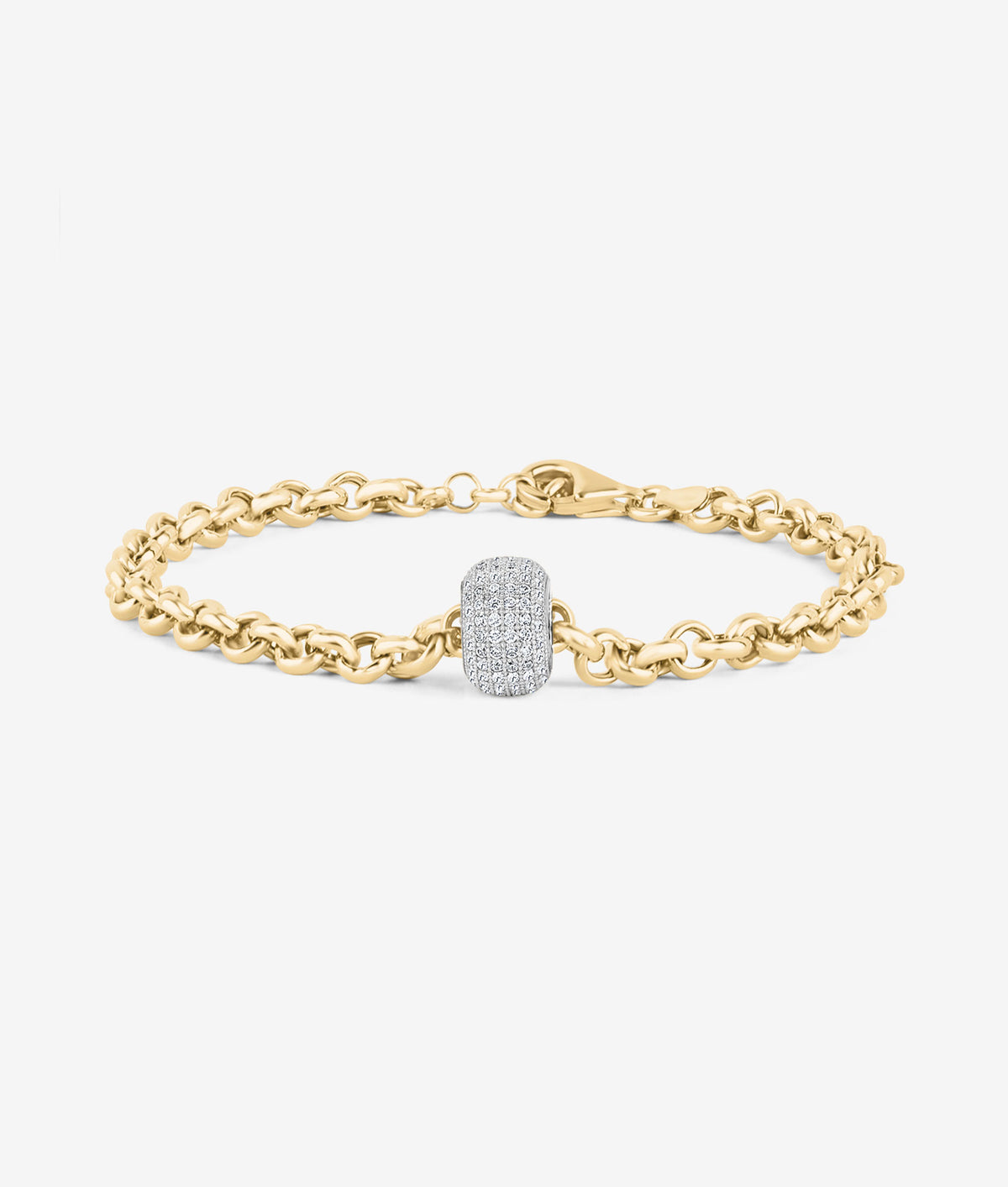 Gaia Pave Bracelet | SHASHI Two Toned Chain Bracelet