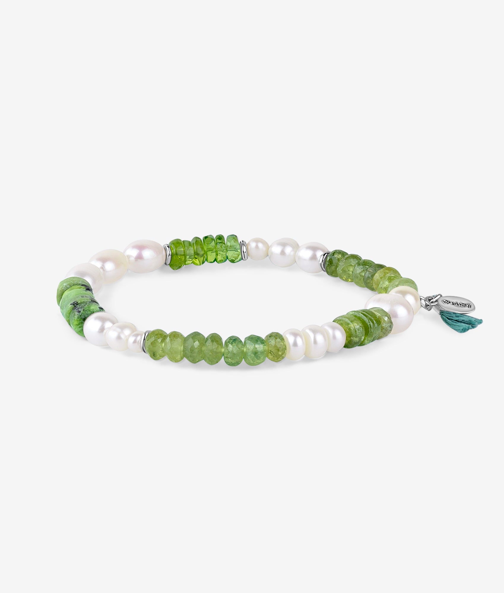 SHASHI Como Beaded Bracelet, Green
