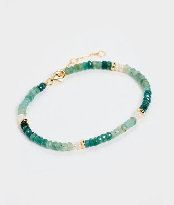 Odessa Bracelet, Green Tourmaline | SHASHI Beaded Bracelet