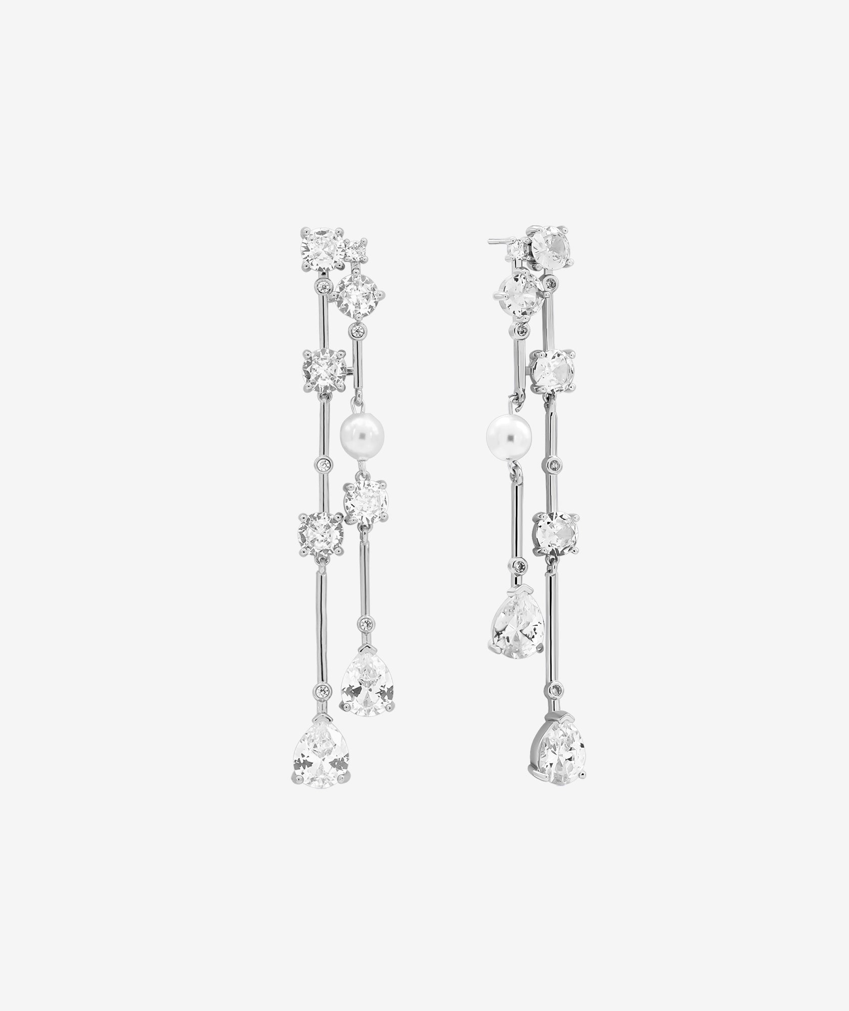 Jones Diamond Pearl Drop | SHASHI Rhinestone Earring