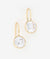 Bezel Silver Drop Earring