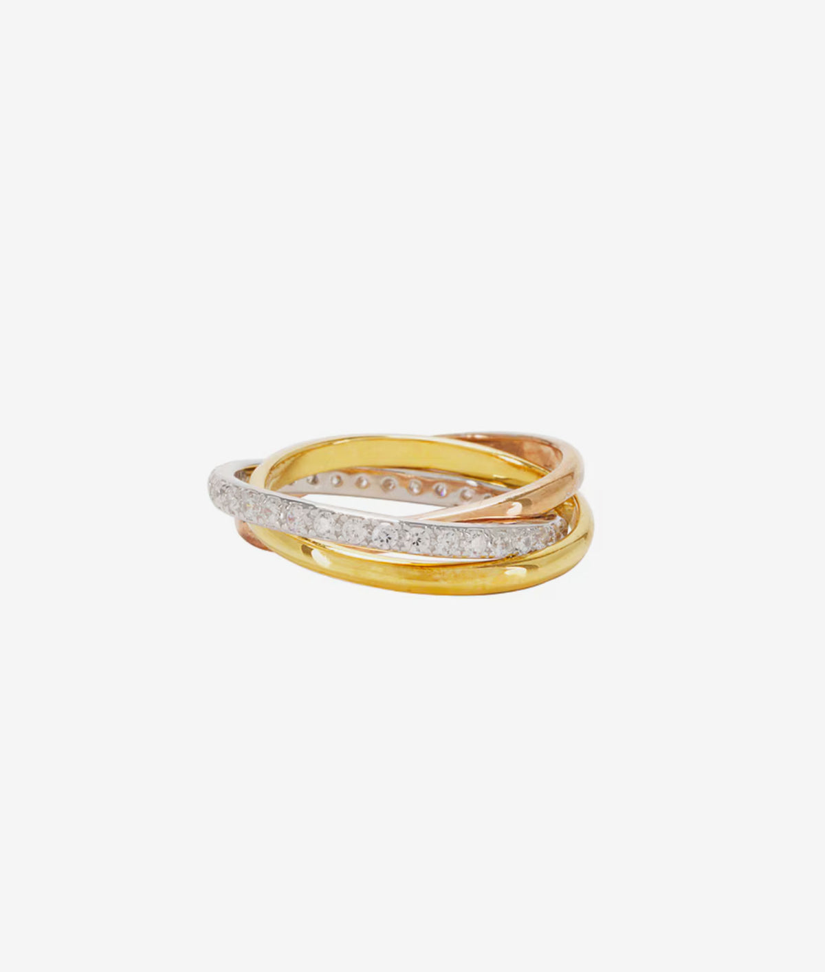 Three Toned Vera Pave Ring Set | Rings - Jewelry