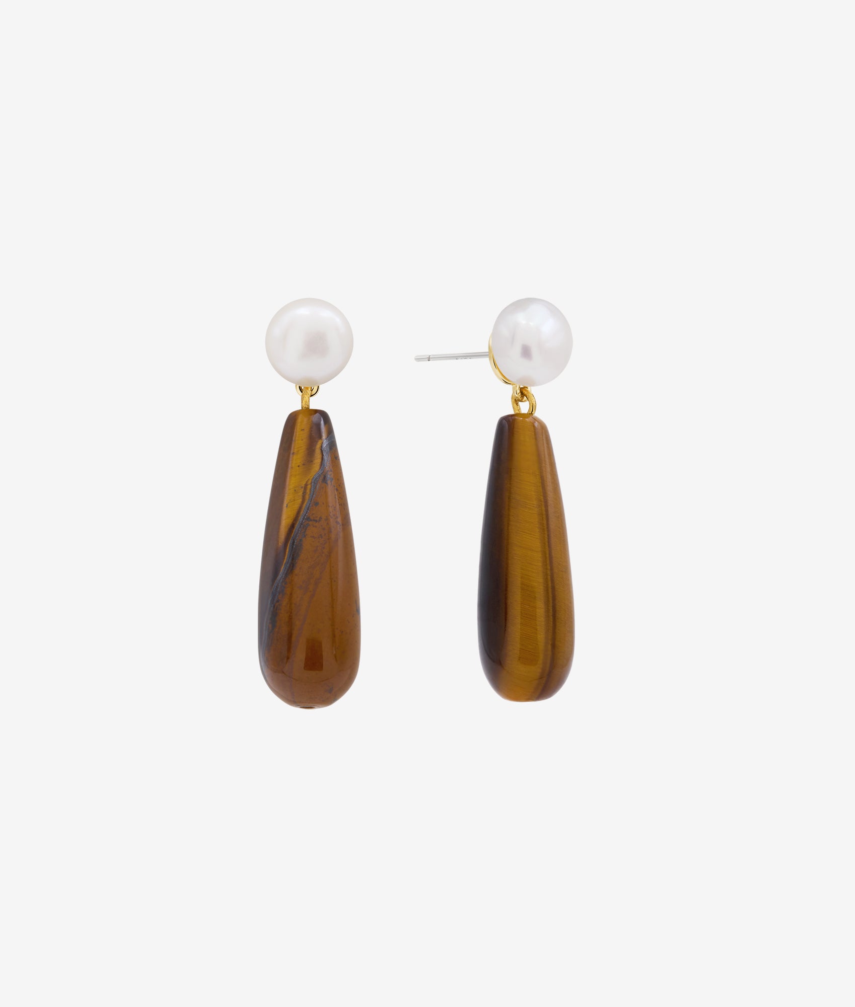 Linnea Earring, Tiger Eye