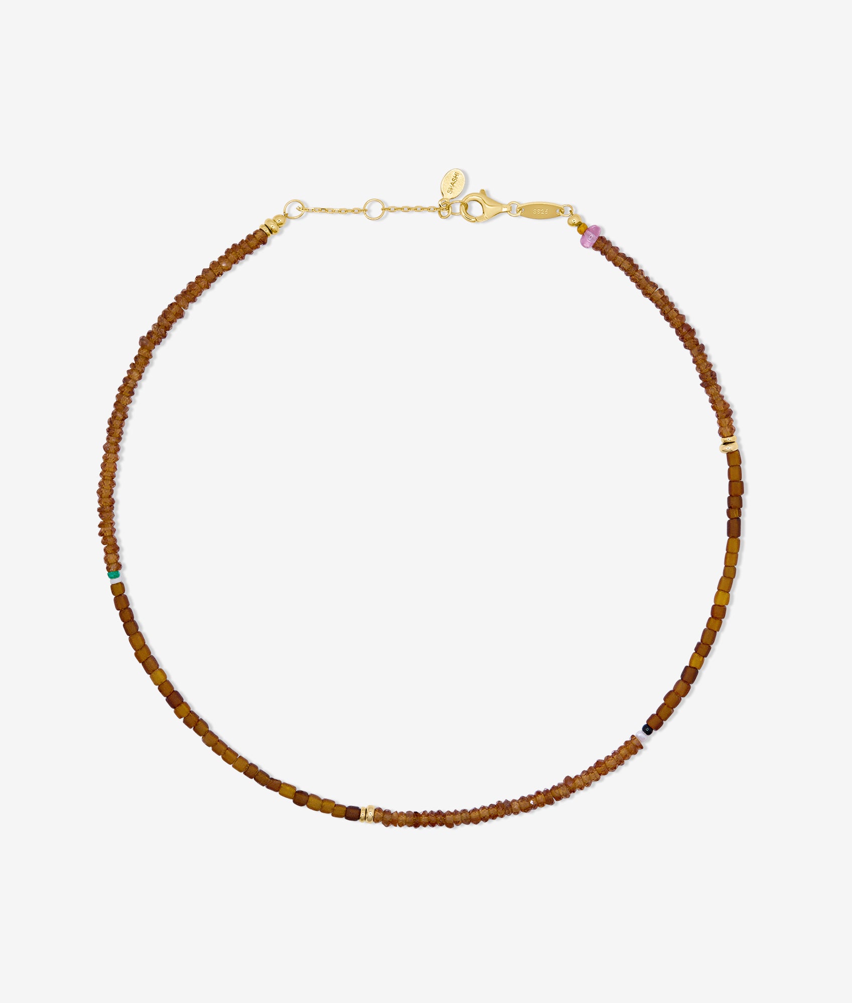 Eliza Gemstone Necklace/Bracelet Wrap, Smoky Quartz