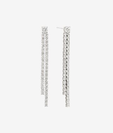 Solitaire Tennis Drop Earring