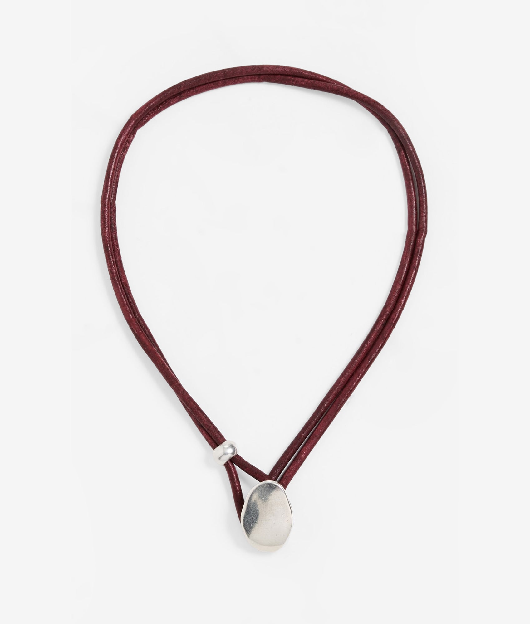 Connor Cognac Leather Necklace
