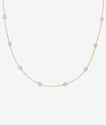 Emily Diamond Two Toned Necklace