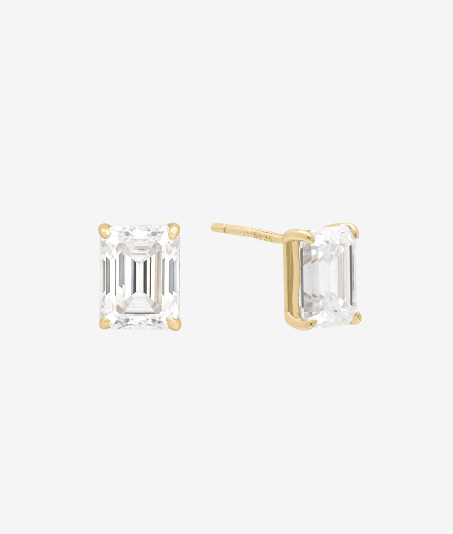 Emerald Cut Stud