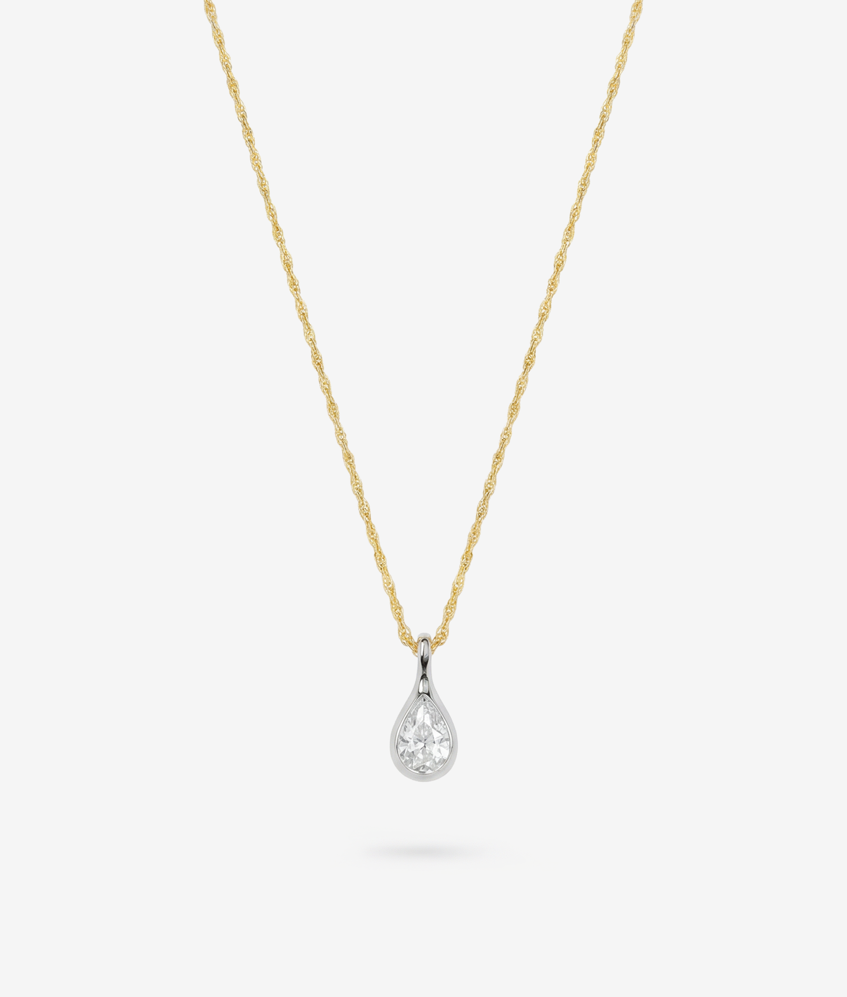Pear Diamond Chain Necklace