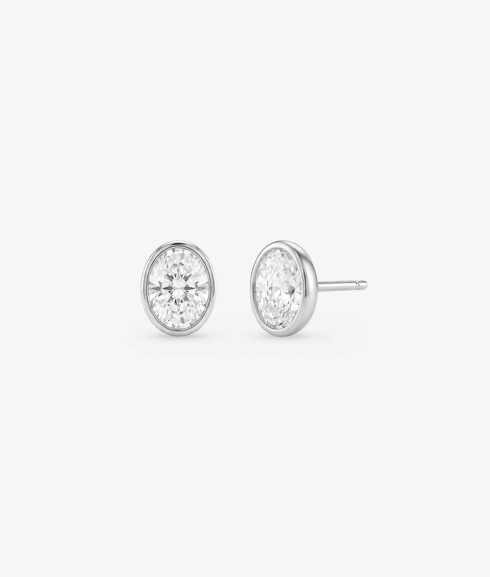 Oval Bezel Stud