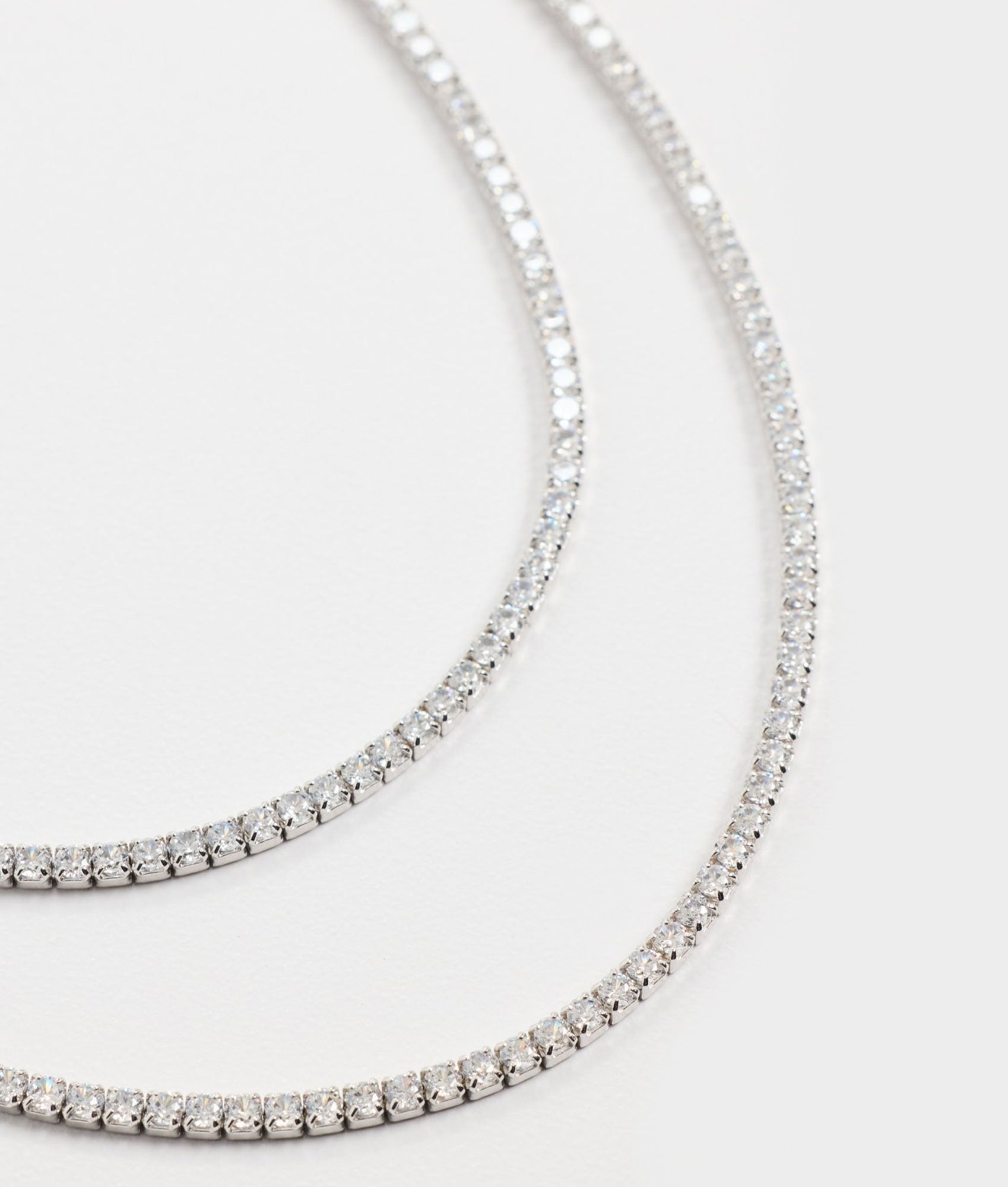 Diamond Tennis Layered Necklace