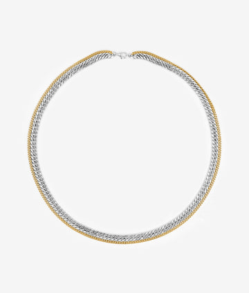 Two Toned Curb Chain Necklace | SHASHI Chain Necklace