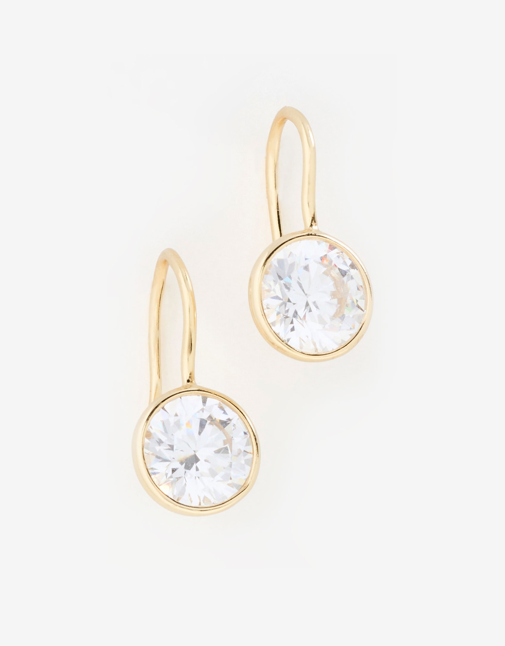 Bezel French Hook Earring