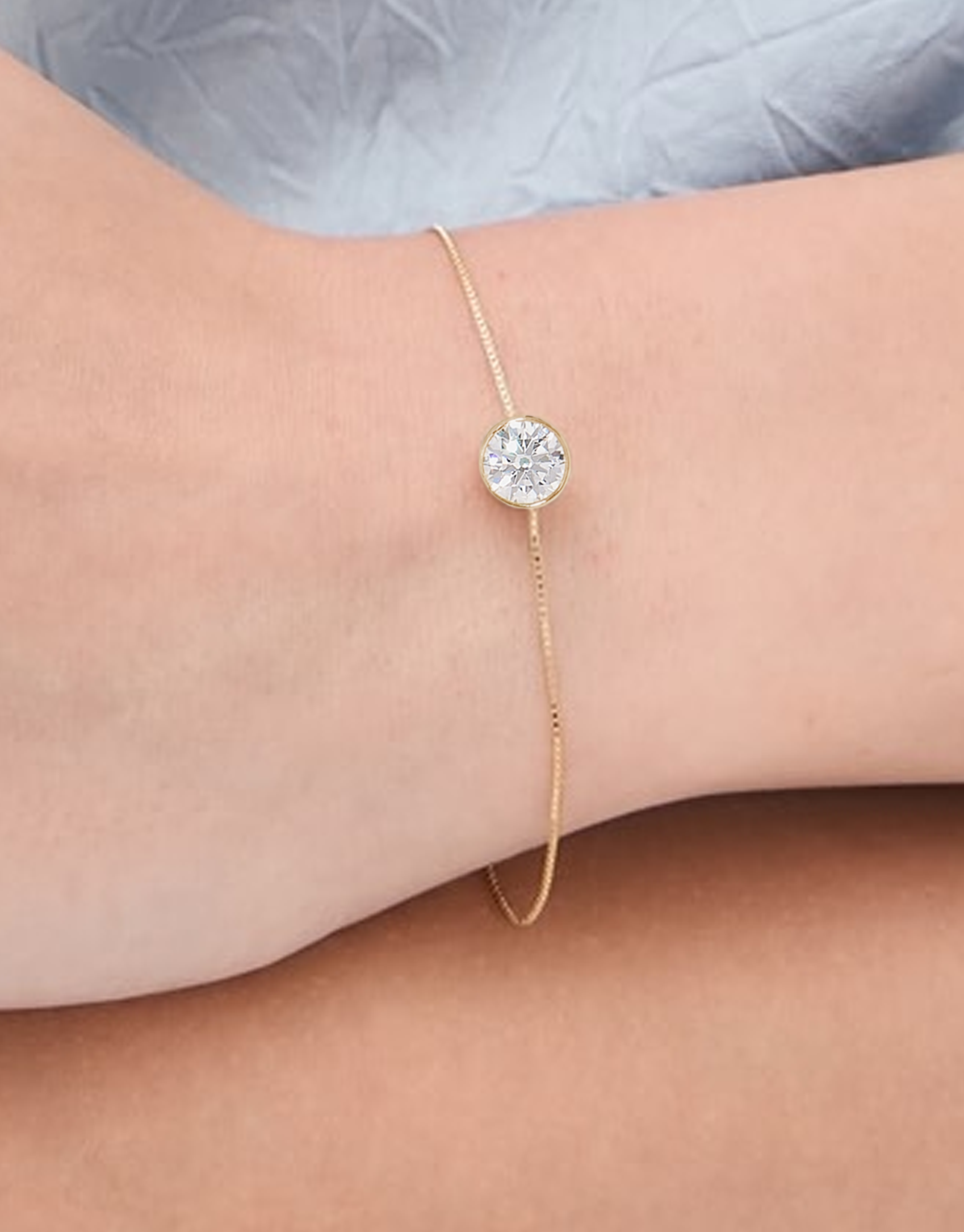 Bezel Moissanite Bracelet