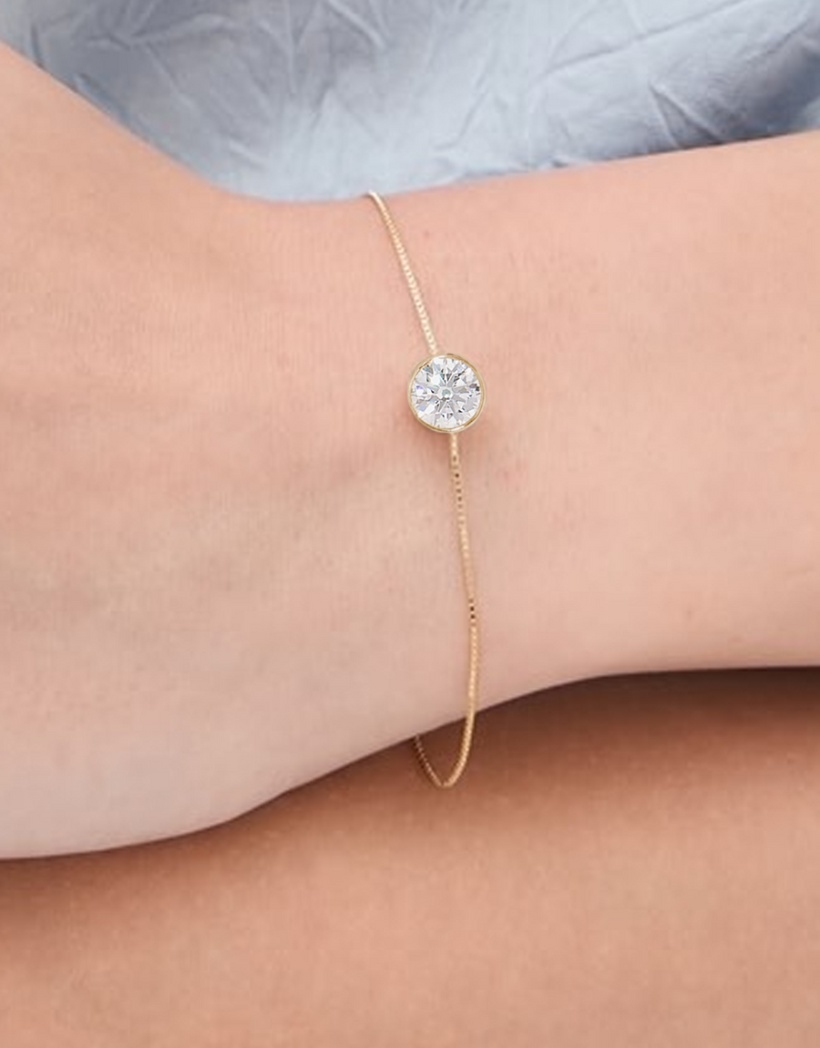 Bezel Moissanite Bracelet