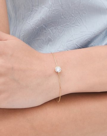 Bezel Moissanite Bracelet